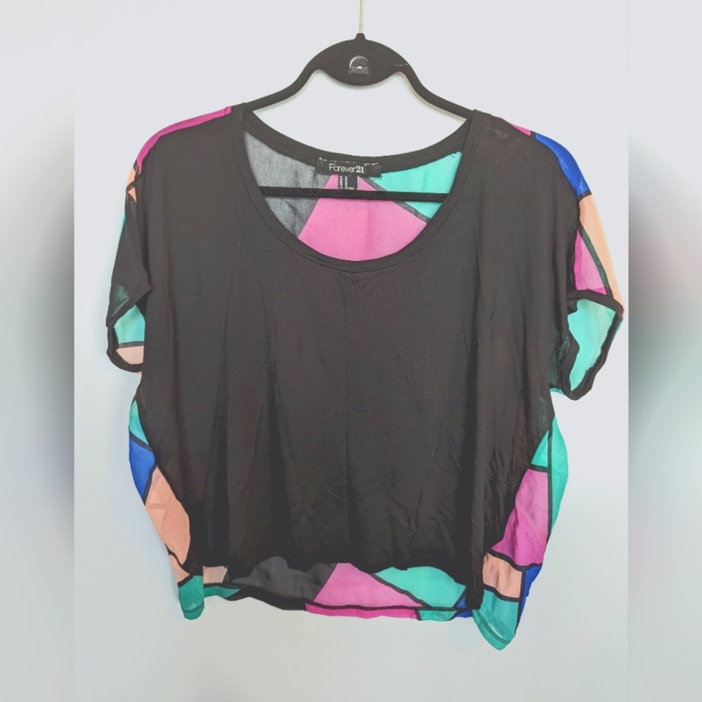 Sheer Cropped Boxy Tee